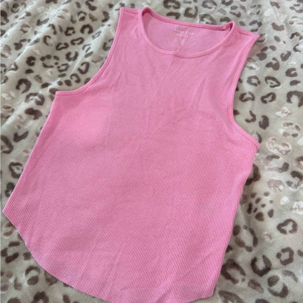 American Eagle Pink ribbed tank top